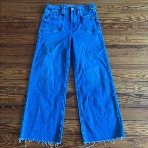 PAIGE anessa wide leg jeans in sunnie distressed